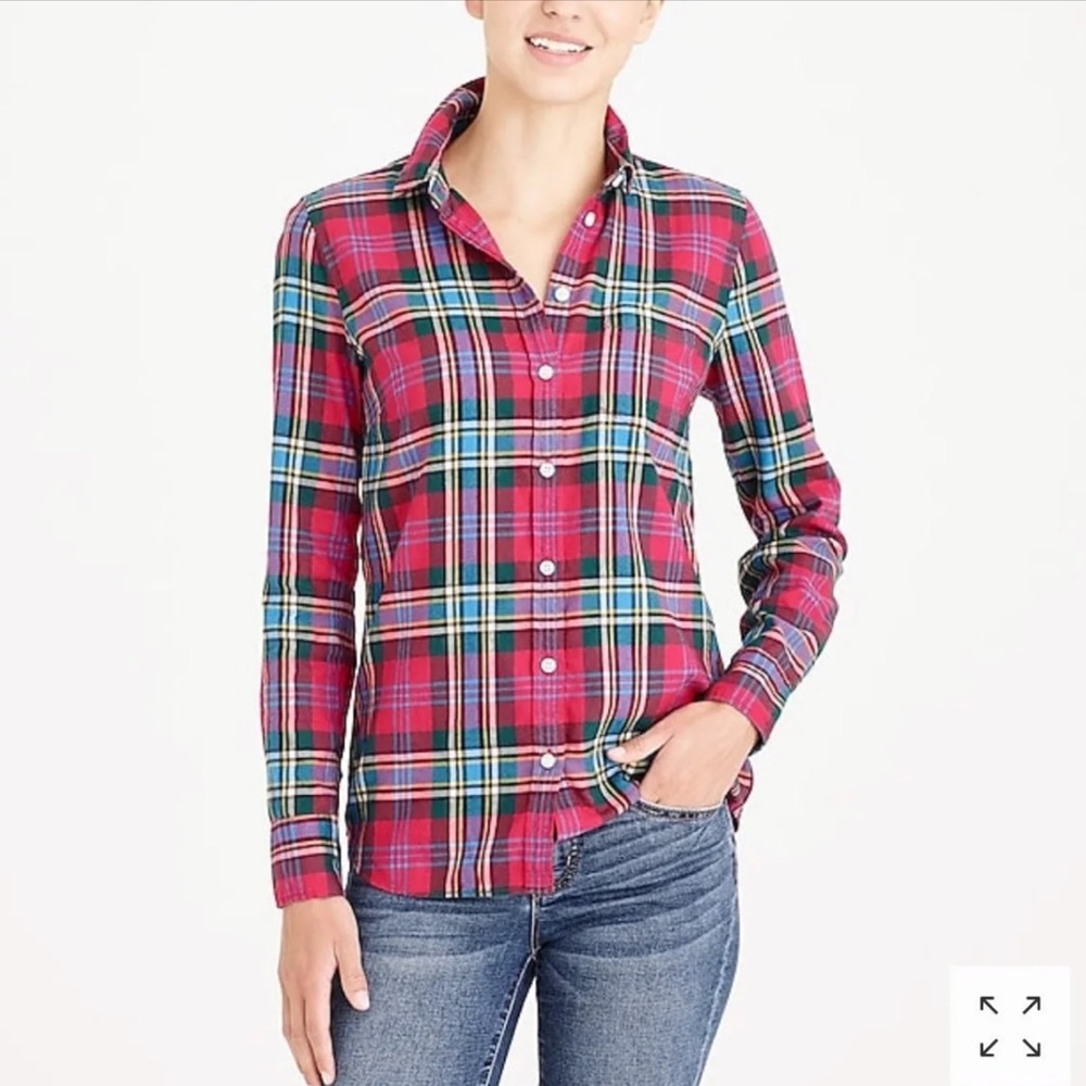 J Crew Mercantile Flannel Top